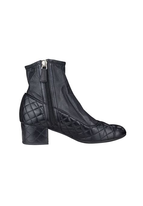 chanel quilted boots|chanel boots with pearl heel.